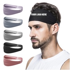 5 Colors Polyester Wide Fitness Headbands For Woman Man Sports Exercise