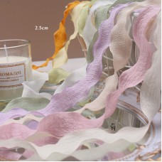 2.5CM 4CM Pleated Ribbons Widened Floral Ribbons Gift Packaging Ribbons