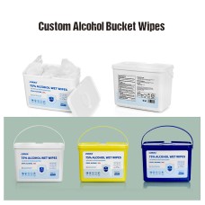 Custom Alcohol Bucket Wipes For Home Office School  300pcs