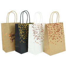 Custom Kraft Paper Bags With Gold Stamping