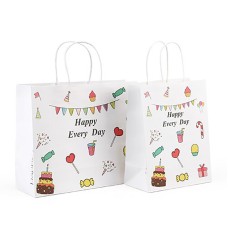 9.8''x 10.6'' x 5.2''Shopping Bags With Paper Handle Full Color Printing 1000pcs