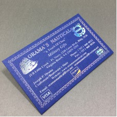 Silver Foil Blue Business Cards 3.5'' x 2''