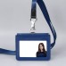 Leather Cards Holder With Different Lanyards Horizontal Style