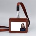 Leather Cards Holder With Different Lanyards Horizontal Style