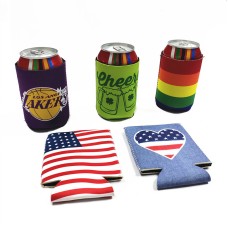 Custom 330ml Neoprene Cooler Sleeves With Heat Transfer Printing