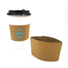 Disposable Corrugated Coffee Sleeve With Your Logo Printing