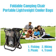 Foldable Camping Chair Portable Lightweight Cooler Bags Suitable for Fishing Hiking Picnic Travel