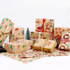 Custom Kraft Paper Gift Wrapping Paper Rolls