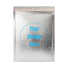 10.6'' x 11.4'' Metallic Silver Bubble Bags Printing