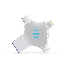 Custom OTG 4 IN 1 USB Flash Driver With Logo Imprinted 128G