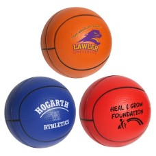 2.5'' Basketball Stress Balls With Screen Printed Logo