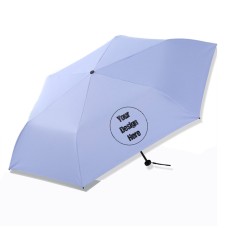 Ultralight Feather Umbrella Vinyl Sunscreen Three Folding Umbrella Advertising Umbrella Customization