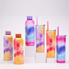 2023 Outdoor Straight Straw Sport Tumbler Tie Dye Style