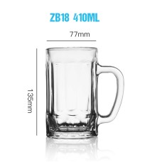 ZB18 410ml 14 OZ Glass Beer Cups Whisky Cups