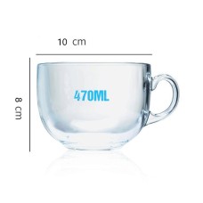 470ml 16 OZ Glass Coffee Cups Water Cups