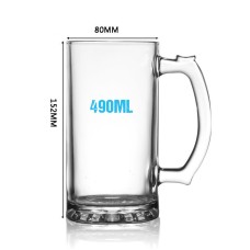 490ml 16 OZ Glass Cool Beer Cups Whisky Cups