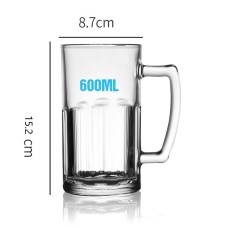 20 OZ 600ml Glass Beer Cups Whisky Cups