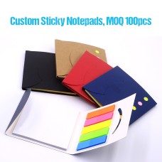 Custom Sticky Notepads MOQ 100pcs With Imprint Logo