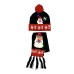 Custom Colorful Luminous Beanies With Scarf For Kids Christmas Gifts