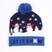 LED Luminous Knitted Christmas Beanies Winter Children's Jacquard Hat