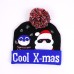 LED Luminous Knitted Christmas Beanies Winter Children's Jacquard Hat