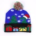 LED Luminous Knitted Christmas Beanies Winter Children's Jacquard Hat