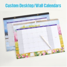 Wall Calendars Printing With Gold Ring Binders