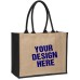 15''x12.2''x5.5'' Jute Bags Horizontal Style With 1 Side Screen Printing