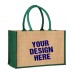 15''x12.2''x5.5'' Jute Bags Horizontal Style With 1 Side Screen Printing