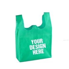 10‘’x17.7''x4.7'' Reusable T-Shirt Style Non-Woven Tote Bags Printing