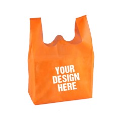 11.8‘’x19.7''x5.5'' Reusable T-Shirt Style Non-Woven Tote Bags Printing