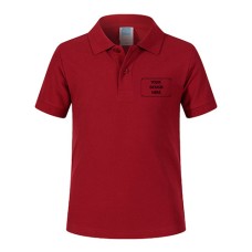 Personlized Cotton Polo-Shirts Kids With Heat Transfer Printing Logo/Texts