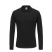 Unisex 220g Pure Cotton Long-Sleeve Polos-Shirts