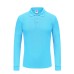 Unisex 220g Pure Cotton Long-Sleeve Polos-Shirts