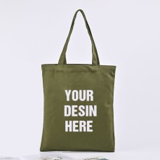 13.8''x 15.8'' Colorful Shopping Tote Bags No Gusset Green