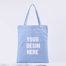 13.8''x 15.8'' Colorful Shopping Tote Bags No Gusset Light Blue