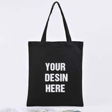 13.8''x 15.8'' Colorful Shopping Tote Bags No Gusset Black