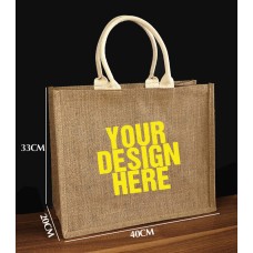 15.7''X13 ''X7.8'' Jute Bags Printed With Your Design